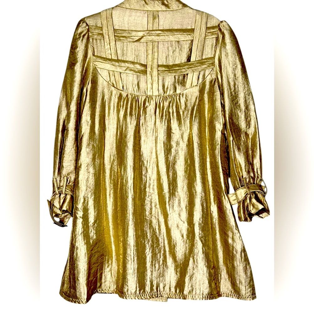 🤩 NEW LISTING! Fumblin Foe Women’s Coquette Gold Victorian Dress/Jacket Sz M EUC - Picture 6 of 9